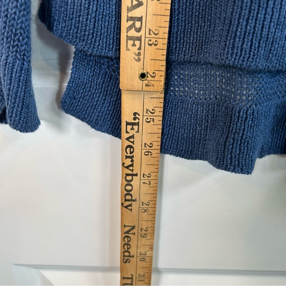 Eileen Fisher Cobalt Blue Organic Open-Weave Crewneck Sweater women’s Size XS‎ - Picture 8 of 11